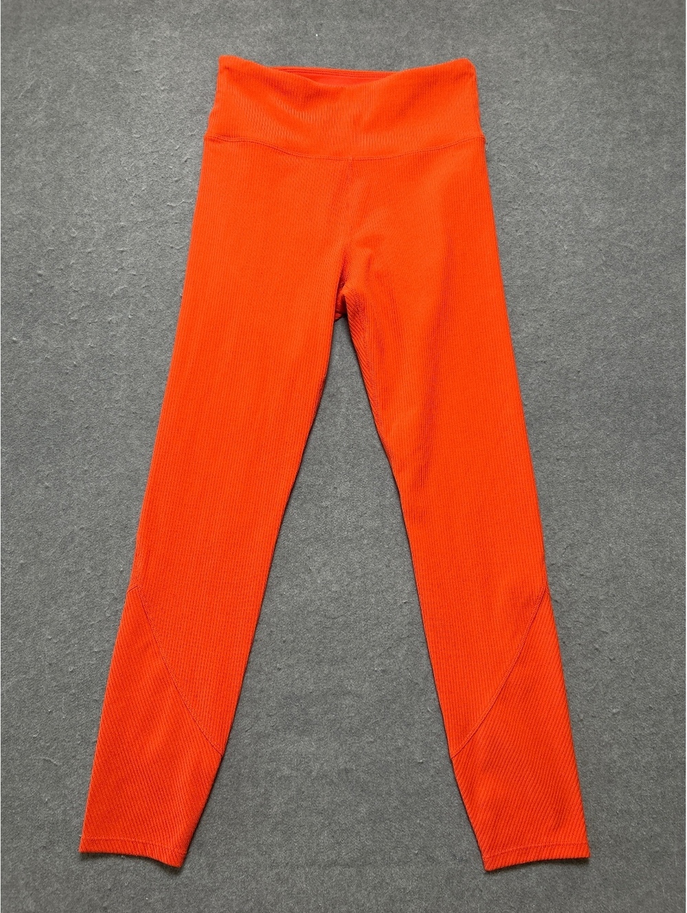 JoyLab Women's Orange Ribbed High Waist Leggings Small